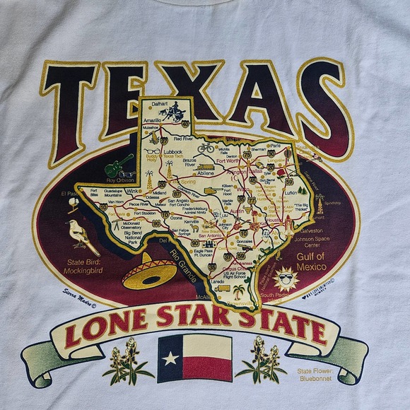 Texas Destination Tee Single Stitch Sz L - Picture 2 of 3